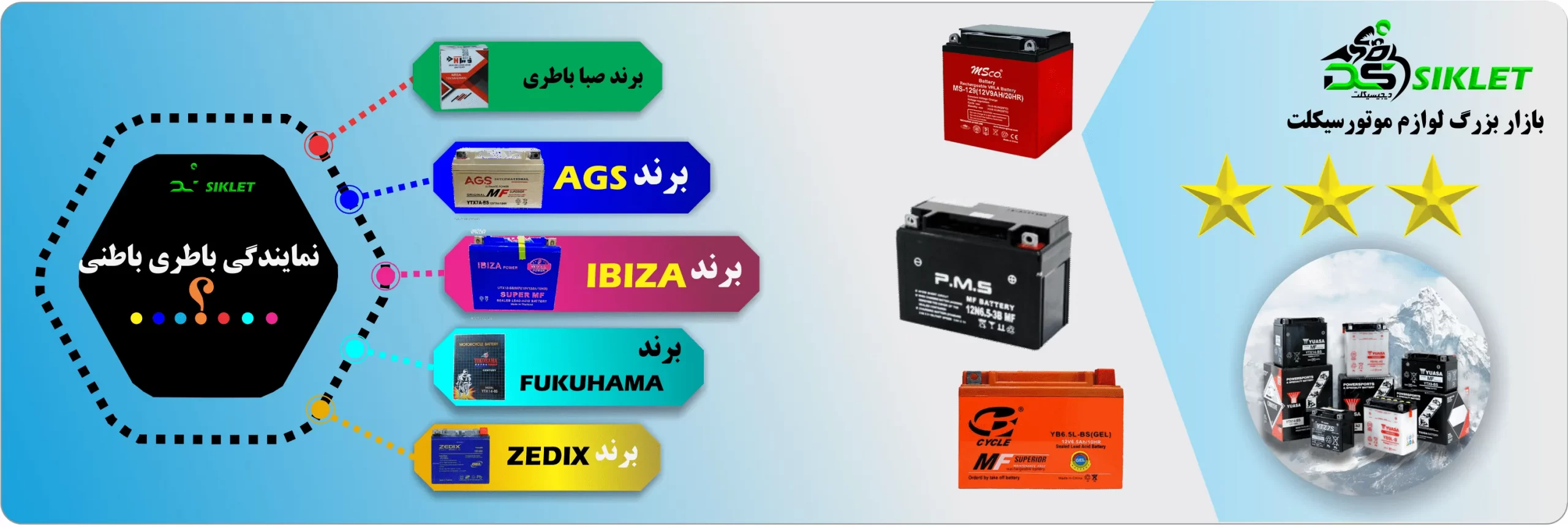 نمایندگی باطری موتورسیکلت